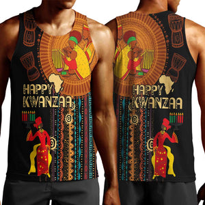 Happy Kwanzaa African Men Tank Top - Tribal Pattern