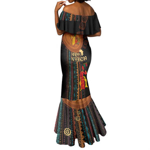 Happy Kwanzaa African Mermaid Dress - Tribal Pattern