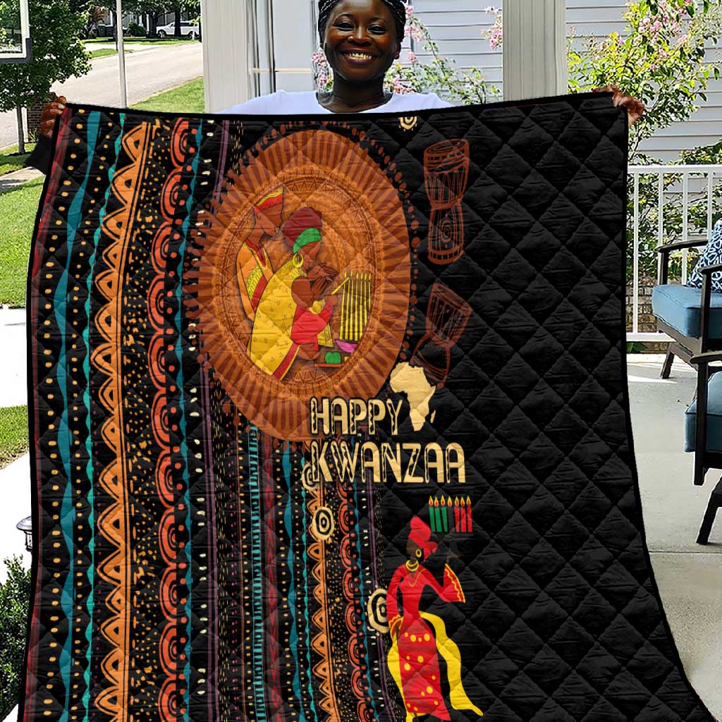 Happy Kwanzaa African Quilt - Tribal Pattern