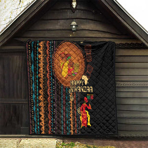 Happy Kwanzaa African Quilt - Tribal Pattern