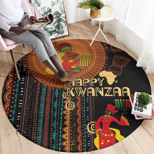 Happy Kwanzaa African Round Carpet - Tribal Pattern