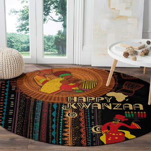 Happy Kwanzaa African Round Carpet - Tribal Pattern