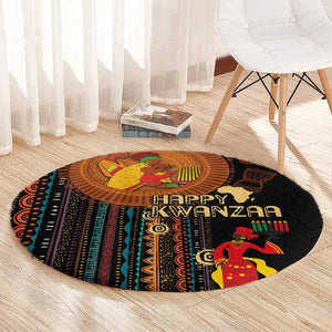 Happy Kwanzaa African Round Carpet - Tribal Pattern