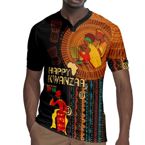 Happy Kwanzaa African Rugby Jersey - Tribal Pattern