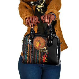 Happy Kwanzaa African Shoulder Handbag - Tribal Pattern