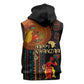 Happy Kwanzaa African Sleeveless Hoodie - Tribal Pattern - African Pride
