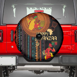 Happy Kwanzaa African Spare Tire Cover - Tribal Pattern