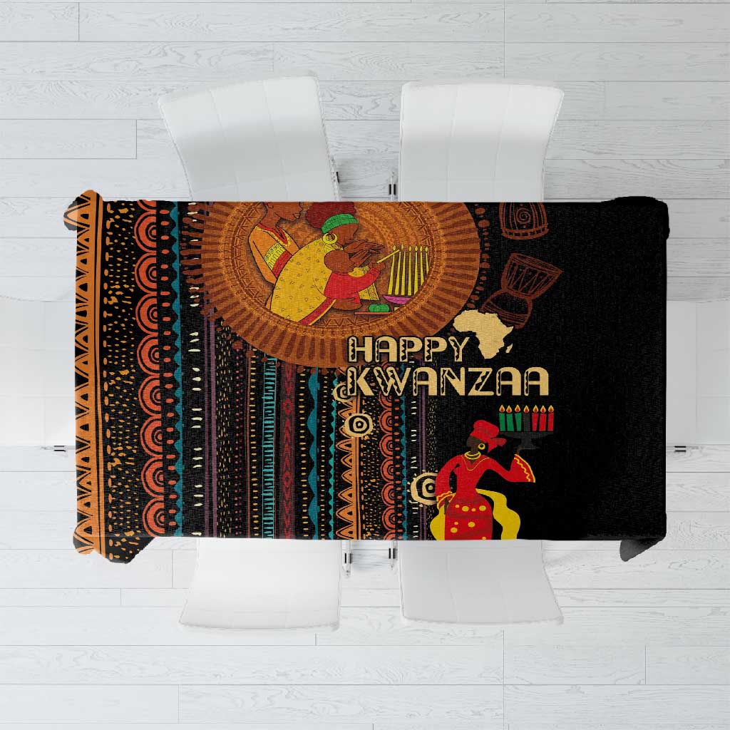 Happy Kwanzaa African Tablecloth - Tribal Pattern