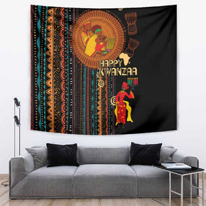 Happy Kwanzaa African Tapestry - Tribal Pattern