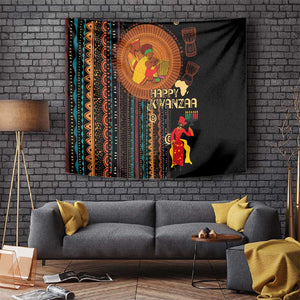 Happy Kwanzaa African Tapestry - Tribal Pattern