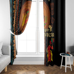 Happy Kwanzaa African Window Curtain - Tribal Pattern