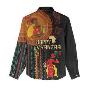 Happy Kwanzaa African Women Casual Shirt - Tribal Pattern