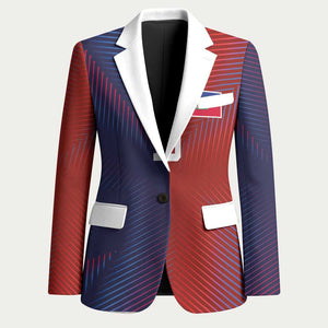 Custom Haiti National Football Blazer Red Blue The Half Sporty Design - African Pride