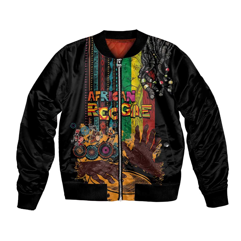 Afro-Caribbean Bomber Jacket African and Reggae Art Music - African Pride