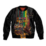Afro-Caribbean Bomber Jacket African and Reggae Art Music - African Pride
