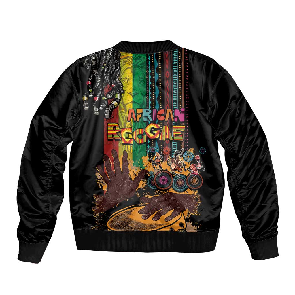 Afro-Caribbean Bomber Jacket African and Reggae Art Music - African Pride