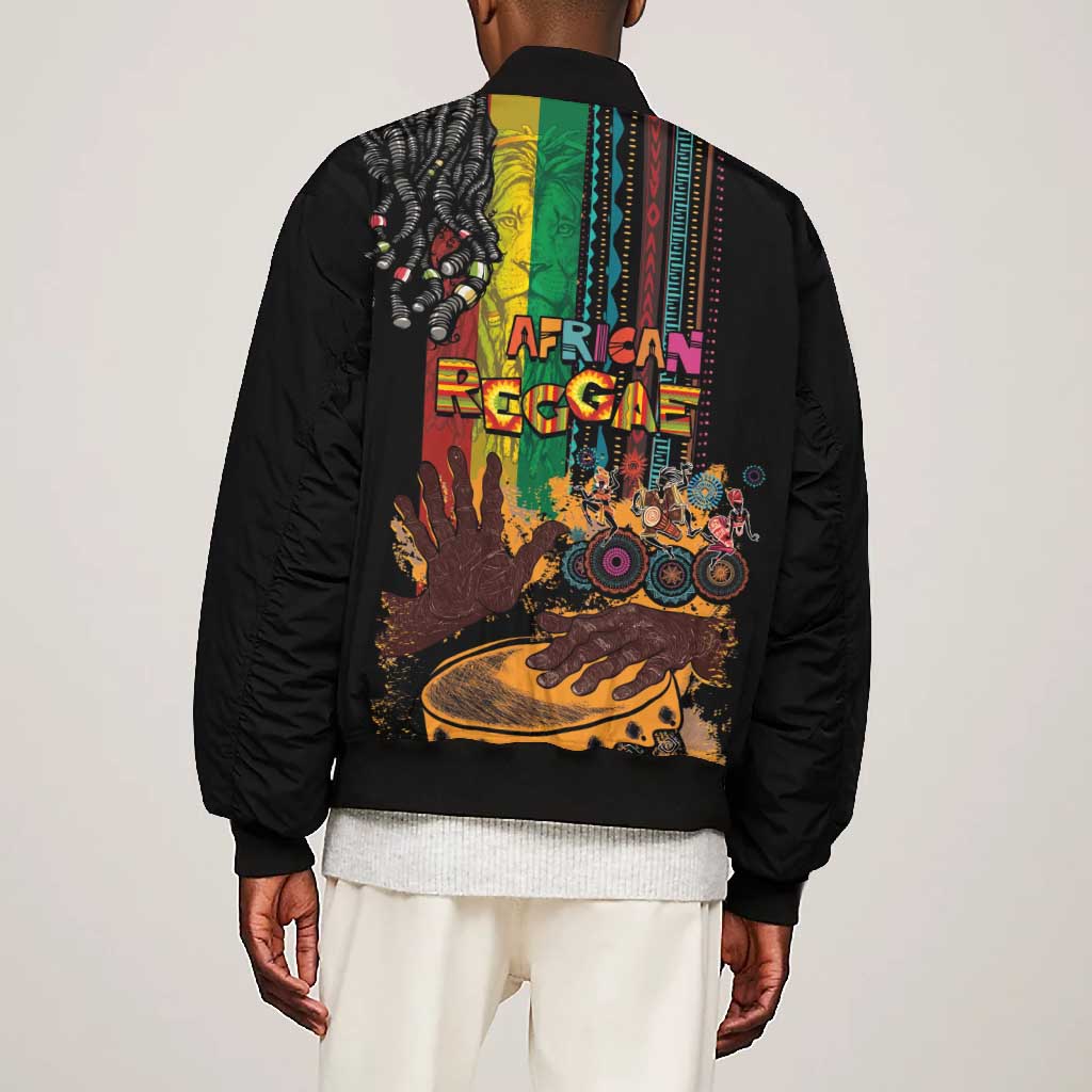 Afro-Caribbean Bomber Jacket African and Reggae Art Music - African Pride
