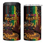 Afro-Caribbean 4 in 1 Can Cooler Tumbler African and Reggae Art Music - African Pride