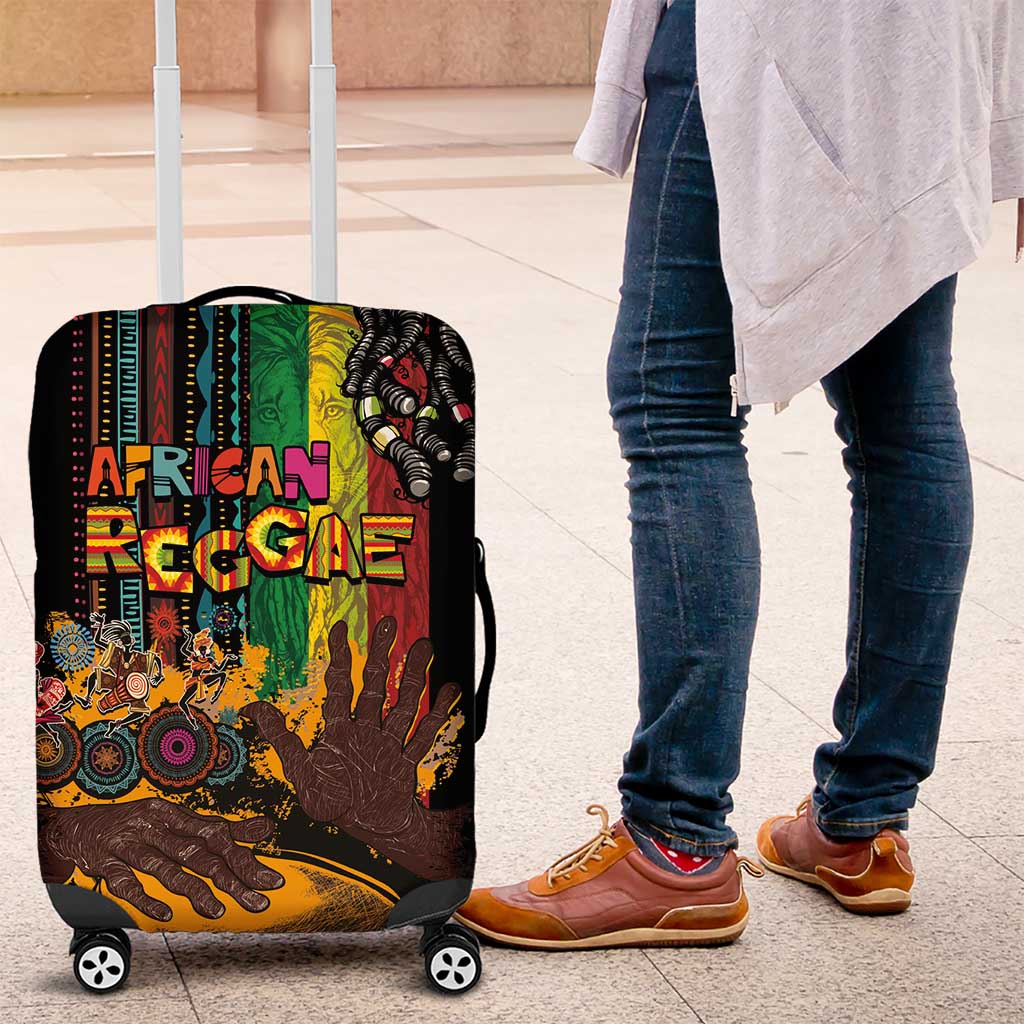 Afro-Caribbean Luggage Cover African and Reggae Art Music - African Pride
