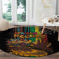 Afro-Caribbean Round Carpet African and Reggae Art Music - African Pride