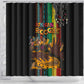 Afro-Caribbean Shower Curtain African and Reggae Art Music - African Pride