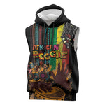 Afro-Caribbean Sleeveless Hoodie African and Reggae Art Music - African Pride
