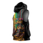 Afro-Caribbean Sleeveless Hoodie African and Reggae Art Music - African Pride