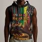 Afro-Caribbean Sleeveless Hoodie African and Reggae Art Music - African Pride