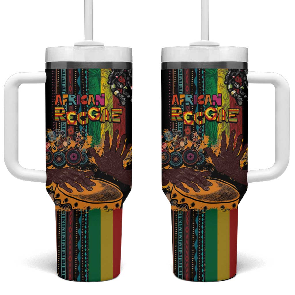 Afro-Caribbean Tumbler With Handle African and Reggae Art Music - African Pride