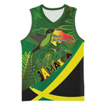 Afro Jamaica Independence Day Basketball Jersey Swallow-tail Hummingbird with Tropical Plants LT03