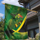 Afro Jamaica Independence Day Garden Flag Swallow-tail Hummingbird with Tropical Plants - African Pride