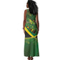 Afro Jamaica Independence Day Tank Maxi Dress Swallow-tail Hummingbird with Tropical Plants - African Pride