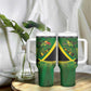 Afro Jamaica Independence Day Tumbler With Handle Swallow-tail Hummingbird with Tropical Plants - African Pride