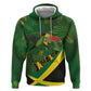 Afro Jamaica Independence Day Zip Hoodie Swallow-tail Hummingbird with Tropical Plants - African Pride