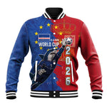 Custom Cape Verde Football 2026 Debut Baseball Jacket Blue Sharks Stand Strong