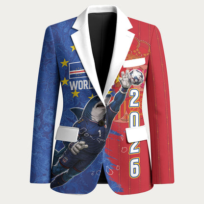 Custom Cape Verde Football 2026 Debut Blazer Blue Sharks Stand Strong