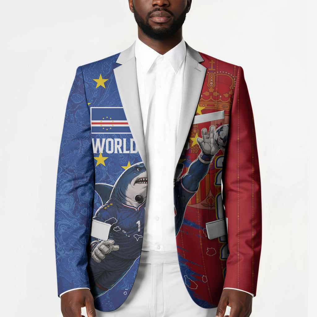 Custom Cape Verde Football 2026 Debut Blazer Blue Sharks Stand Strong