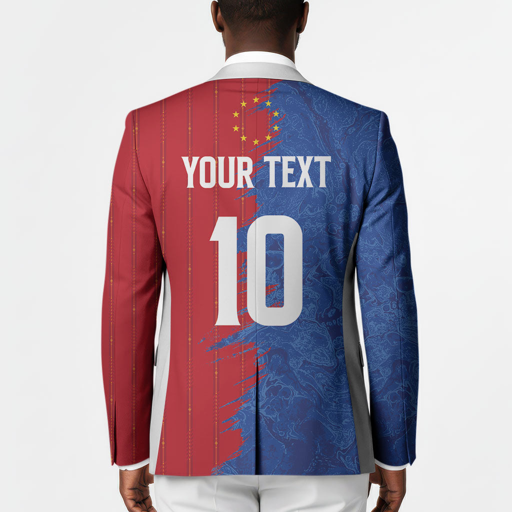 Custom Cape Verde Football 2026 Debut Blazer Blue Sharks Stand Strong