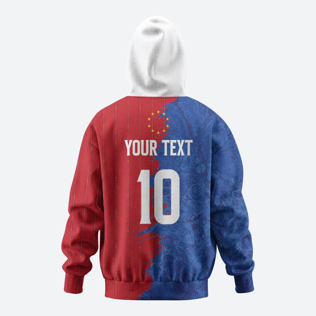 Custom Cape Verde Football 2026 Debut Hoodie Blue Sharks Stand Strong