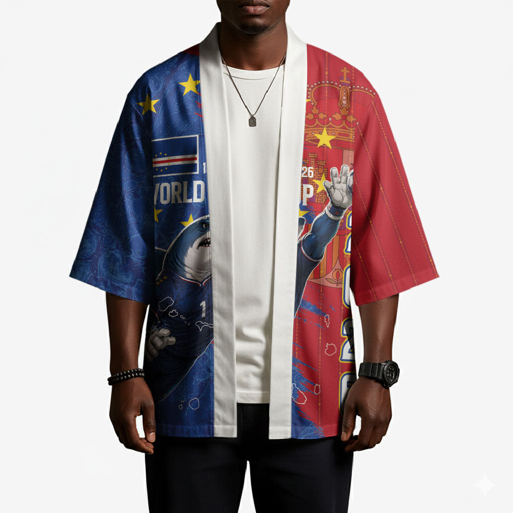 Custom Cape Verde Football 2026 Debut Kimono Blue Sharks Stand Strong