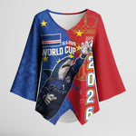 Custom Cape Verde Football 2026 Debut Kimono Sleeve Blouse Blue Sharks Stand Strong