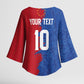 Custom Cape Verde Football 2026 Debut Kimono Sleeve Blouse Blue Sharks Stand Strong