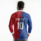 Custom Cape Verde Football 2026 Debut Long Sleeve Polo Shirt Blue Sharks Stand Strong