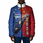 Custom Cape Verde Football 2026 Debut Padded Jacket Blue Sharks Stand Strong