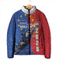 Custom Cape Verde Football 2026 Debut Padded Jacket Blue Sharks Stand Strong