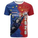 Custom Cape Verde Football 2026 Debut T shirt Blue Sharks Stand Strong