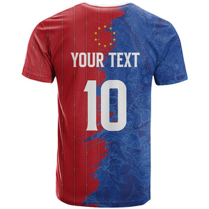 Custom Cape Verde Football 2026 Debut T shirt Blue Sharks Stand Strong