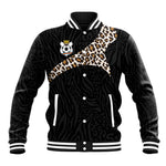 Custom DR Congo Football Baseball Jacket Leopards Texture Wild Black