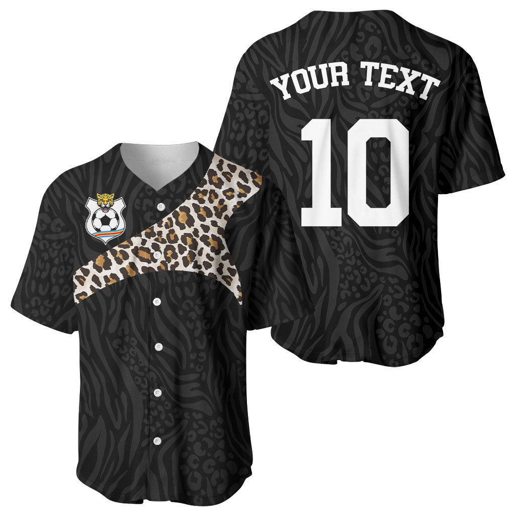 Custom DR Congo Football Baseball Jersey Leopards Texture Wild Black