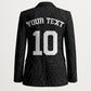 Custom DR Congo Football Blazer Leopards Texture Wild Black